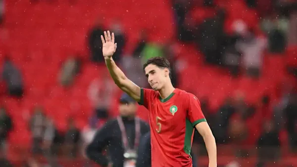Morocco: Nayef Aguerd reacts after withdrawing from the 2026 World Cup